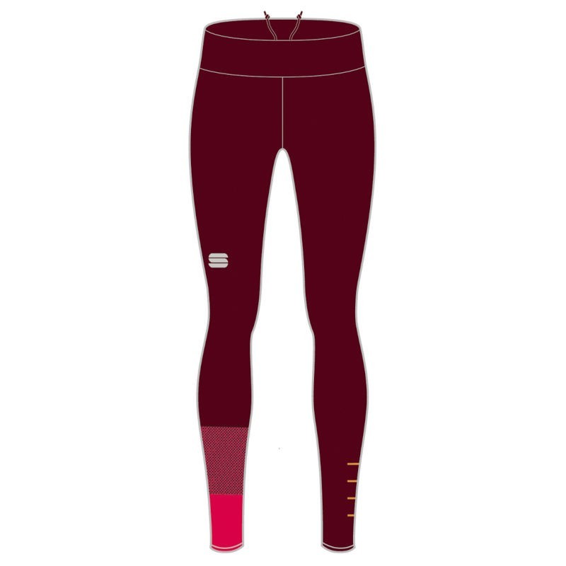 Warme Damenstrumpfhose Sportful Squadra W Himbeere - Rotwein Warme Damenstrumpfhose Sportful Squadra W Himbeere - Rotwein